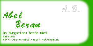 abel beran business card